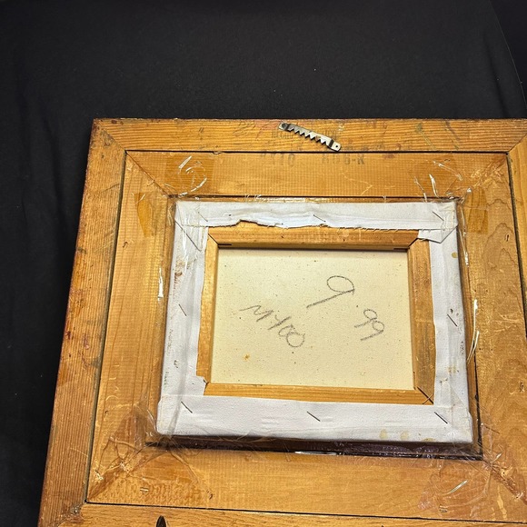 Vintage  Original Custom Framed  Violin on Canvas  Oil Painting by W. Edward - Picture 5 of 5